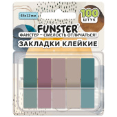 Закладки клейкие Z-сложения FUNSTER (ФАНСТЕР) "Моранди", 45х12 мм, 100 шт. (5 цветов х 20 листов), в диспенсере, 116697 за 99 ₽. Закладки самоклеящиеся.  Доставка по РФ. Без переплат!