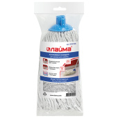 Насадка МОП веревочная для швабры, крепление еврорезьба, хлопок, длина 28 см, 200 г, LAIMA, 603788 за 182 ₽. Насадки и тряпки для швабр (МОПы).  Доставка по РФ. Без переплат!