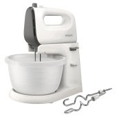 Миксер PHILIPS HR3745/00 на подставке 450 Вт, 5 скоростей, 2 венчика, 2 крюка для теста, чаша, белый за 10&nbsp;154 ₽. Миксеры.  Доставка по РФ. Без переплат!