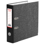 Папка-регистратор ОФИСМАГ, фактура стандарт, с мраморным покрытием, 75 мм, черный корешок, 222097 за 269 ₽. Папки-регистраторы с арочным механизмом.  Доставка по РФ. Без переплат!
