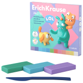 Пластилин классический ERICH KRAUSE "Jolly Friends pastel", 12 цветов, 216 г, со стеком, 61352 за 194 ₽. Пластилин.  Доставка по РФ. Без переплат!