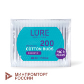 Ватные палочки КОМПЛЕКТ 200 шт., LURE, пакет, 10798 за 55 ₽. Ватные палочки и диски.  Доставка по РФ. Без переплат!