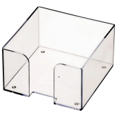 Подставка для бумажного блока пластиковая, 90х90х50 мм, прозрачная, ПЛ61 за 54 ₽. Подставки канцелярские без наполнения.  Доставка по РФ. Без переплат!