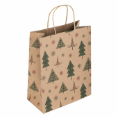 Пакет подарочный КОМПЛЕКТ 10 штук, новогодний, 26x13x32 см, "Kraft Xmas Tree", ЗОЛОТАЯ СКАЗКА, 591959 за 553 ₽. Пакеты подарочные новогодние.  Доставка по РФ. Без переплат!