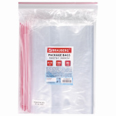 Пакеты с замком ZIP LOCK "зиплок", комплект 100 шт., 250х300 мм, ПВД, толщина 40 микрон, BRAUBERG, 606217 за 601 ₽. Пакеты с замком "зиплок".  Доставка по РФ. Без переплат!