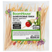 Шпажки-пики для канапе бамбуковые форма "Кристалл" цвет микс 12 см, 100 шт., BOOMHOUSE (БУМХАУС), 701970 за 144 ₽. Шампуры и пики для канапе, шашлыка.  Доставка по РФ. Без переплат!