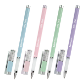 Ручка гелевая BRAUBERG "GEL ONE PASTEL", ЧЕРНАЯ, корпус ассорти, узел 0,5 мм, линия 0,35 мм, 144039 за 44 ₽. Ручки гелевые неавтоматические.  Доставка по РФ. Без переплат!