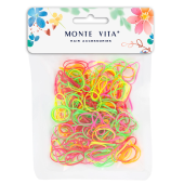 Резинки для волос НАБОР 250 шт., силиконовые, средние, разные цвета, MONTE VITA (МОНТЕ ВИТА), 457065 за 46 ₽. Резинки для волос.  Доставка по РФ. Без переплат!