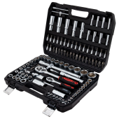 Набор инструментов для автомобиля, 108 предметов, пластиковый кейс, RABBITEX (РАББИТЕКС), 671339 за 5 039 ₽. Наборы автоинструментов.  Доставка по РФ. Без переплат!