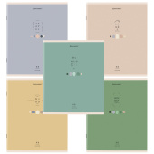 Тетрадь А5 48 л. BRAUBERG скоба, клетка, обложка картон, "Natural" (микс в спайке), 404359 за 43 ₽. Тетради 40-48 листов.  Доставка по РФ. Без переплат!