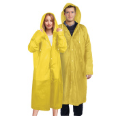 Дождевик плащ на кнопках, EVA, многоразовый прочный, чехол в комплекте, универсальный размер, желтый, SHAMAANI (ШАМААНИ), 610934 за 234 ₽. Непромокаемые плащи и куртки.  Доставка по РФ. Без переплат!