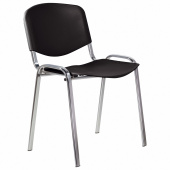 Стул STAFF "Iso Plast CF-009", хром каркас, пластик черный, 532571 за 3&nbsp;452 ₽. Стулья для персонала и посетителей.  Доставка по РФ. Без переплат!