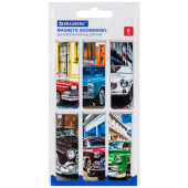 Закладки для книг МАГНИТНЫЕ, "RETRO CARS", набор 6 шт., 60x20 мм, BRAUBERG, 113158 за 106 ₽. Закладки для книг.  Доставка по РФ. Без переплат!