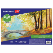 Холст на картоне BRAUBERG ART CLASSIC, 25х35 см, грунтованный, 100% хлопок, мелкое зерно, 190620 за 104 ₽. Холсты на картоне.  Доставка по РФ. Без переплат!