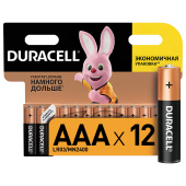 Батарейки КОМПЛЕКТ 12 шт., DURACELL Basic ОРИГИНАЛ, AAA (LR03, 24А), алкалиновые, мизинчиковые за 1&nbsp;541 ₽. Батарейки.  Доставка по РФ. Без переплат!