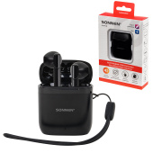Наушники беспроводные TWS вкладыши с микрофоном, SONNEN EP-BH10B, Bluetooth 5.3, черные, 514122 за 809 ₽. Гарнитуры беспроводные.  Доставка по РФ. Без переплат!