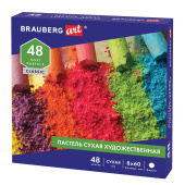 Пастель сухая художественная BRAUBERG ART CLASSIC, 48 цветов, круглое сечение, 181456 за 1&nbsp;202 ₽. Пастель художественная сухая.  Доставка по РФ. Без переплат!