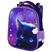 Ранец BRAUBERG PREMIUM, 2 отделения, с брелоком, "Anime cat", 38х29х16 см, 272017 за 6 122 ₽. Ранцы для начальной школы.  Доставка по РФ. Без переплат!