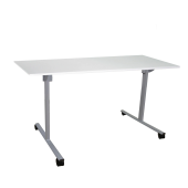 Стол складной "Эверест", 1200х600х760 мм, серый каркас, ЛДСП белая за 13&nbsp;154 ₽. Столы для учебных заведений.  Доставка по РФ. Без переплат!