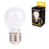 Лампа светодиодная SONNEN EXTRA, 7 (60) Вт, E27, шар, теплый белый, 30000 ч, LED G45-7W-2700-Е27, 457911 за 61 ₽. Лампы светодиодные.  Доставка по РФ. Без переплат!