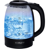 Чайник SCARLETT SC-EK27G11, 1,7 л, 2200 Вт, закрытый нагревательный элемент, стекло, черный за 2&nbsp;292 ₽. Чайники.  Доставка по РФ. Без переплат!