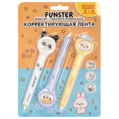 Корректирующая лента FUNSTER (ФАНСТЕР) "Милые зверята", 5 мм x 6 м, КОМПЛЕКТ из 3 шт., на блистере, 273984 за 260 ₽. Корректирующие ленты.  Доставка по РФ. Без переплат!