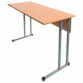 Стол-парта 2-местный нерегулируемый ШМ.2П6, 1200х500х760 мм, рост 6, серый каркас, ЛДСП бук, ШМ.2П6.БС за 4&nbsp;637 ₽. Столы для учебных заведений.  Доставка по РФ. Без переплат!