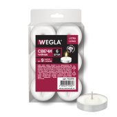 Свечи чайные литые в гильзе WEGLA (ВЕГЛА) ULTRA LONG, до 9 часов горения, вес 21 грамм, КОМПЛЕКТ 6 штук, 702576 за 88 ₽. Свечи чайные.  Доставка по РФ. Без переплат!
