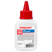Клей ПВА ОФИСМАГ (бумага, картон, дерево), 45 г, РОССИЯ, 225760 за 30 ₽. Клей ПВА.  Доставка по РФ. Без переплат!