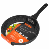 Сковорода 26 см, антипригарное покрытие, soft-touch ручка, SCOVO "Hi-Black", HB-004 за 1&nbsp;824 ₽. Сковороды, ВОКи, сотейники.  Доставка по РФ. Без переплат!