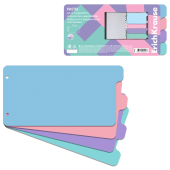 Разделитель пластиковый по цветам ERICH KRAUSE "Diagonal Pastel", НАБОР 4 цвета, 240x12 мм, 62926 за 90 ₽. Разделители.  Доставка по РФ. Без переплат!