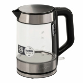 Чайник SCARLETT SC-EK27G101, 1,8 л, 2200 Вт, закрытый нагревательный элемент, стекло, черный за 3 526 ₽. Чайники.  Доставка по РФ. Без переплат!