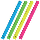 Линейка пластиковая 40 см, "Neon", неоновая, ассорти, ЛН-31437 за 46 ₽. Линейки.  Доставка по РФ. Без переплат!