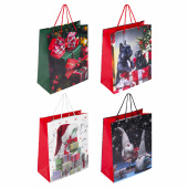 Пакет подарочный НАБОР 4 штуки, новогодний, 26x13x32 см, "Winter Set", ЗОЛОТАЯ СКАЗКА, 591958 за 319 ₽. Пакеты подарочные новогодние.  Доставка по РФ. Без переплат!
