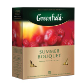 Чай GREENFIELD "Summer Bouquet" фруктовый, 100 пакетиков в конвертах по 2 г, 0878-09 за 464 ₽. Чай пакетированный.  Доставка по РФ. Без переплат!