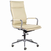 Кресло офисное BRABIX PREMIUM "Kayman EX-532", экокожа, хром, бежевое, 532544 за 19&nbsp;925 ₽. Кресла современного дизайна.  Доставка по РФ. Без переплат!