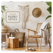 Календарь настенный перекидной 2026 г., BRAUBERG, 12 листов, 28,5х28,5 см, "Бохо", 116935 за 132 ₽. Календари настенные.  Доставка по РФ. Без переплат!