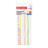 Закладки клейкие, выделители текста, BRAUBERG ULTRA PATTERN COLOR, 135х5 мм, 160 штук (8 цветов х 20 листов), 116687 за 112 ₽. Закладки самоклеящиеся.  Доставка по РФ. Без переплат!
