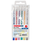 Ручки гелевые BRAUBERG "Jet", НАБОР 6 ЦВЕТОВ, БЛЕСТКИ, узел 1 мм, линия письма 0,8 мм, 141030 за 165 ₽. Наборы гелевых ручек.  Доставка по РФ. Без переплат!