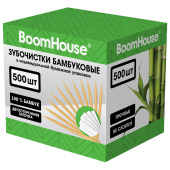 Зубочистки бамбуковые 500 шт. в индивидуальной бумажной упаковке, BOOMHOUSE (БУМХАУС), 701953 за 87 ₽. Зубочистки.  Доставка по РФ. Без переплат!
