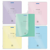 Тетрадь пластиковая обложка (прозрачная) 24 листа, линия, BRAUBERG "Smart Cover", АССОРТИ (микс в спайке), 405037 за 28 ₽. Тетради 12-24 листов.  Доставка по РФ. Без переплат!