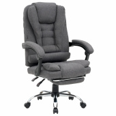 Кресло офисное CROMEX (КРОМЕКС) "Chill MS-005", с функцией вибромассажа, подножка, ткань, серое, 532959 за 15 362 ₽. Кресла с массажным модулем.  Доставка по РФ. Без переплат!