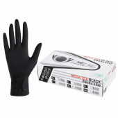 Перчатки нитриловые сверхпрочные с текстурой SFM MEGA TEX BLACK, Германия, 25 пар (50 штук), размер 9-10, XL (очень большой) за 681 ₽. Перчатки медицинские.  Доставка по РФ. Без переплат!