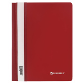 Скоросшиватель пластиковый МАЛОГО ФОРМАТА (160х228 мм), А5, BRAUBERG, 130/180 мкм, красный, 270460 за 18 ₽. Папки-скоросшиватели мягкие.  Доставка по РФ. Без переплат!