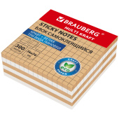 Блок самоклеящийся крафтовый (стикеры) BRAUBERG, MULTI KRAFT 76х76 мм, 300 листов, 115209 за 166 ₽. Блоки самоклеящиеся.  Доставка по РФ. Без переплат!