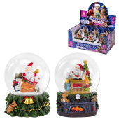 Снежный шар с LED-подсветкой "Дед Мороз" диаметр 80 мм, полистоун/стекло, ассорти 2 дизайна, ЗОЛОТАЯ СКАЗКА, 592599 за 546 ₽. Новогодние сувениры.  Доставка по РФ. Без переплат!