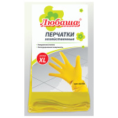 Перчатки МНОГОРАЗОВЫЕ латексные ЛЮБАША "ЭКОНОМ", хлопчатобумажное напыление, размер XL (очень большой), желтые, вес 34 г, 603786 за 59 ₽. Перчатки латексные и резиновые.  Доставка по РФ. Без переплат!