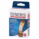 Набор пластырей 20 шт. TENERIS ELASTIC, эластичный, на тканевой основе, бактерицидный с ионами серебра, коробка с европодвесом, 0208-029 за 109 ₽. Наборы пластырей.  Доставка по РФ. Без переплат!