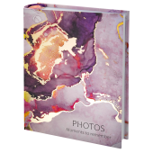 Фотоальбом с заметками BRAUBERG "Marble" на 200 фото 10х15, твердая обложка, с фольгированным тиснением, подарочная упаковка, 391426 за 950 ₽. Фотоальбомы.  Доставка по РФ. Без переплат!