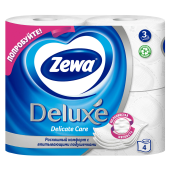 Бумага туалетная 3-х слойная, 4 рулона (4х18 м), белая, ZEWA Deluxe, 3228 за 374 ₽. Туалетная бумага офисно-бытовая.  Доставка по РФ. Без переплат!